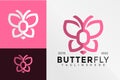 Awesome Butterfly Logo Design Vector illustration template
