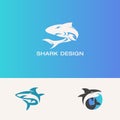 Awesome Collection Set Abstract Shark Illustration Design Concept Inspiration