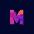 Awesome colorful gradient M Letter Logo Vector design Template. rocket Vector Illustrator eps, modern full color shape letter m lo