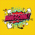 Awesome! Comic Speech Bubble. Vector Eps 10