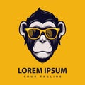 Awesome cool monkey logo design Royalty Free Stock Photo