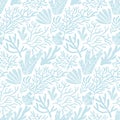 Awesome Cute Vintage Coral Reef Vector Seamless Pattern Design