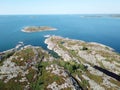 Awesome day in archipelago by drones point of view in the gulf of Finland