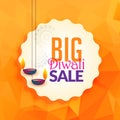Awesome diwali lamps for festival sale background