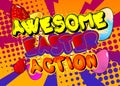 Awesome Easter Action - Comic book style holiday related text. Royalty Free Stock Photo