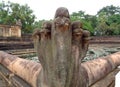 The Awesome Five Headed Naga Sculpture of the Lotus Pond at Prasat Hin Muang Tam Shrine Complex, Thailand