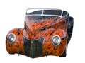 Awesome flamed hotrod on white