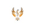 Awesome Flaming Phoenix Bird Logo Icon Designs
