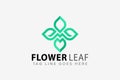 Awesome Flower Leaf Colorful Logo Design Vector Illustration Royalty Free Stock Photo