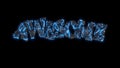 AWESOME fragmented writing background, 3d rendering