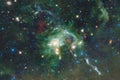 Awesome galaxy in outer space. Starfields of endless cosmos