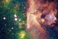 Awesome galaxy in outer space. Starfields of endless cosmos. Elements of this image furnished by NASA Royalty Free Stock Photo