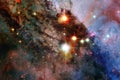 Awesome galaxy in outer space. Starfields of endless cosmos