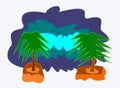 Graphical Tropical Island Stock View