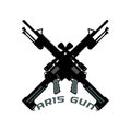 Awesome Gun logo design Royalty Free Stock Photo