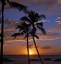 Awesome Hawaiian Sunset at Koolina Resort Royalty Free Stock Photo