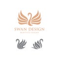 Awesome Illustration Set Collection Swan Logo Vector Design Concept Royalty Free Stock Photo