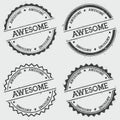 Awesome insignia stamp isolated on white. Royalty Free Stock Photo