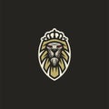 Lion king logo design vector illustration Royalty Free Stock Photo