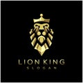 Awesome lion king logo vector illustration Royalty Free Stock Photo