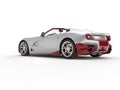 Awesome luxury super sports car with pearl white and metallic red paint