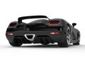 Awesome matte black concept sports car - back view