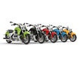 Awesome modern powerful chopper bikes in various colors