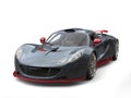 Awesome modern supercar - grey and red colorway Royalty Free Stock Photo