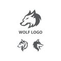 Awesome Modern Wolf Head Set Collection Vector Design