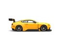 Awesome modern yellow race super car