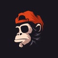 AWESOME MONKEY GLASSES LOGO MASCOT ILLUSTRATION