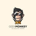 Awesome monkey logo vector illustration