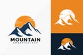 Awesome Mountain Adventure Logo Vector Design. Abstract emblem, designs concept, logos, logotype element for template Royalty Free Stock Photo