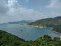 Awesome nature photography view beach irrigation Resorvoir mountain in Hong Kong Devil& x27;s paw Stanley hill Chung hom kok