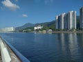 Awesome nature photography view Irrigation Beach building city view in Hong Kong Sha tin Kowloon