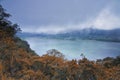 Awesome nature view of Buyan Lake in Bali. Soft focus effect due to long exposure technique Royalty Free Stock Photo