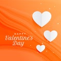 Awesome orange hearts background for valentines day