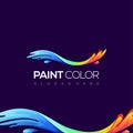 Paint color logo design vector illustration Royalty Free Stock Photo