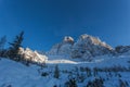 Awesome panorama of the northern side of Mount Pelmo at sunset