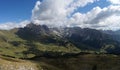 Awesome Panoramic view of alp in south tyrol in the dolomites