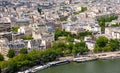 Awesome Paris city view from top of Eiffel tower Royalty Free Stock Photo