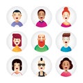 Awesome people avatar collection in new flat design style. Business icons for web, app and print design.