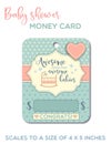 Awesome people have awesome babies - Baby shower greeting card. Baby gift card, money card template.