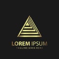 Awesome Pyramid Logo Design Template Premium Vector