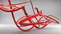 Awesome red abstract swirly sculpture