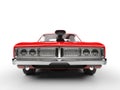 Awesome red muscle car - front view Royalty Free Stock Photo