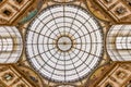 The awesome roof in the middle of the famous shopping centre Galleria Vittorio Emanuele in milan, italy Royalty Free Stock Photo