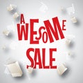 Awesome sale white red design