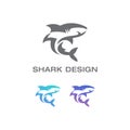 Awesome Shark Fish Illustration Modern Design Concept Inspiration