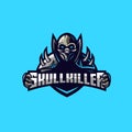 Skull killer illustration logo